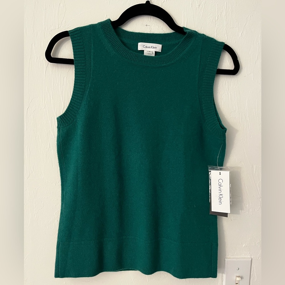 NWT Calvin Klein Cashmere Sleeveless Top